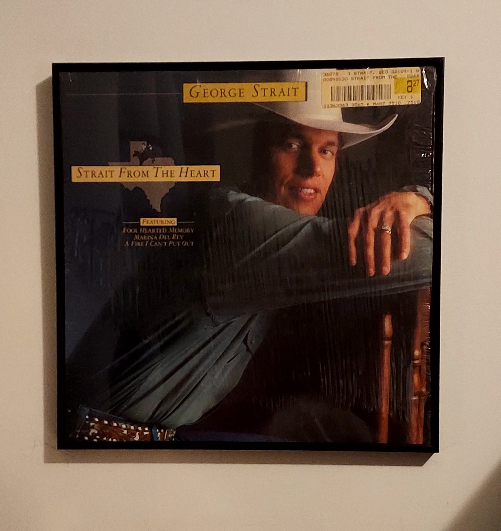 George Strait original LP titled, Strait From The Heart