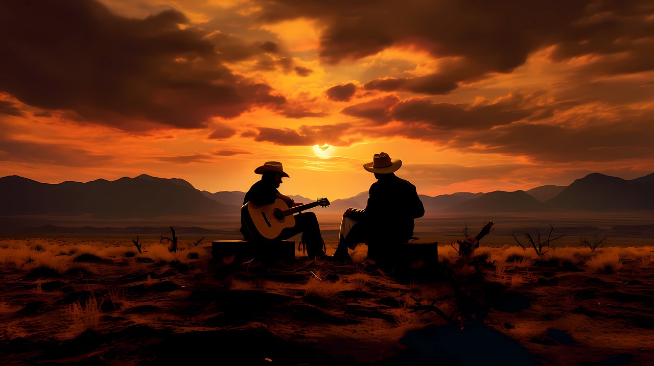 Cowboy Singing on prarie