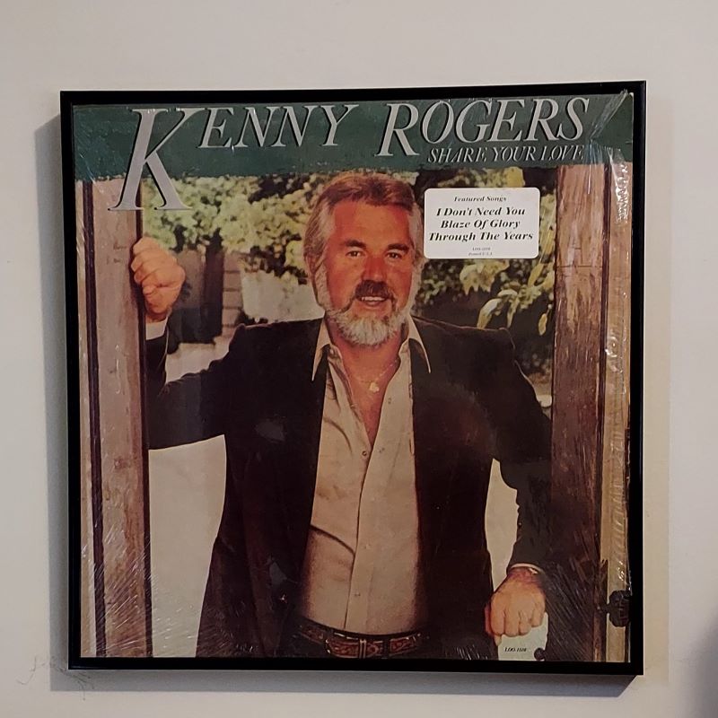 Kenny Rogers - Framed Album Cover Art -  Share Your Love LP