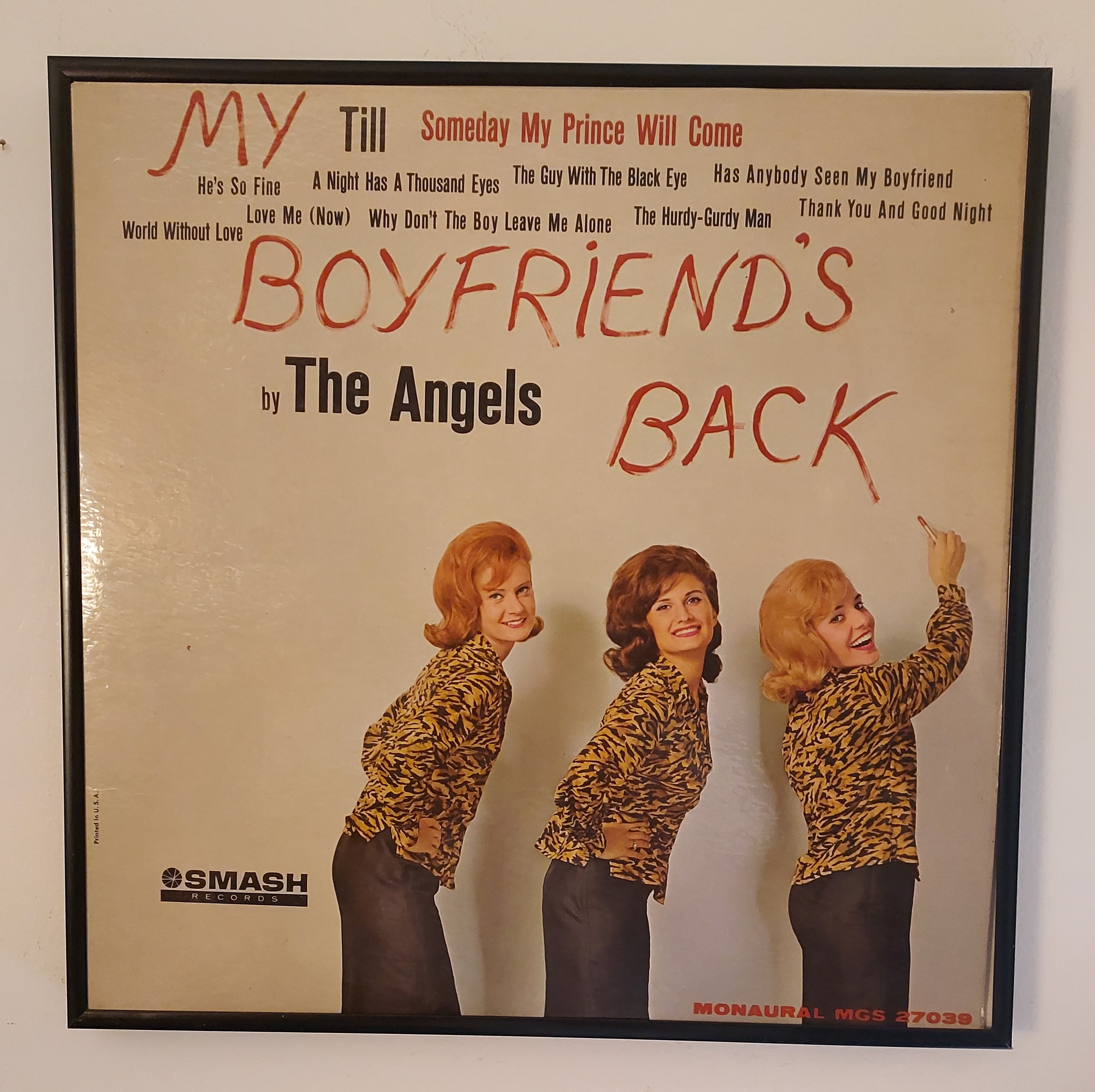 Angels My Boyfriends Back Framed Album Cover Art.